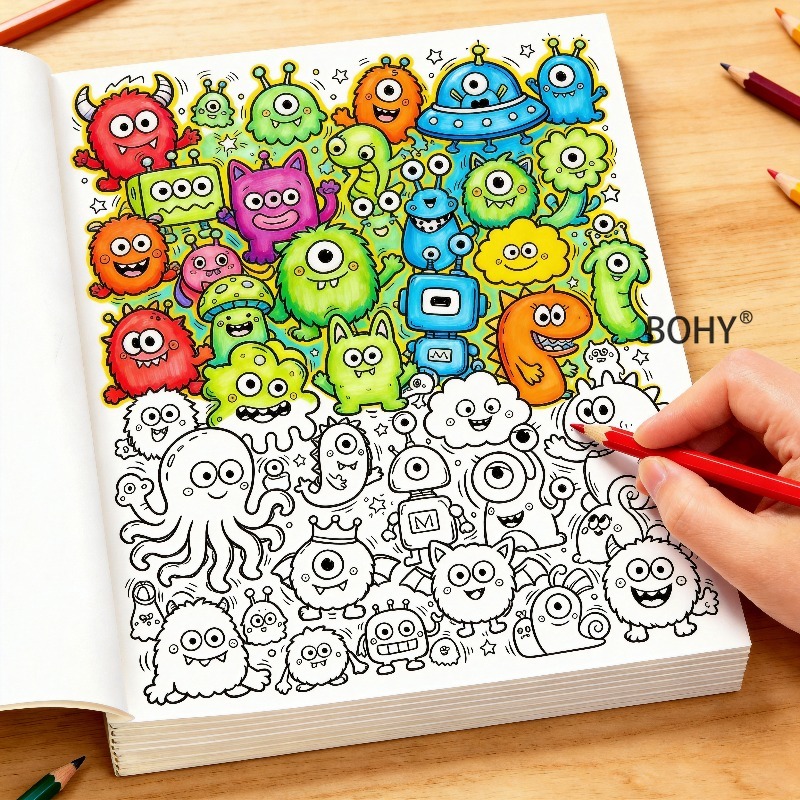 Food Y Snacks Coloring Book - كتاب تخفيف التوتر والتلوين للكبار، يتضمن