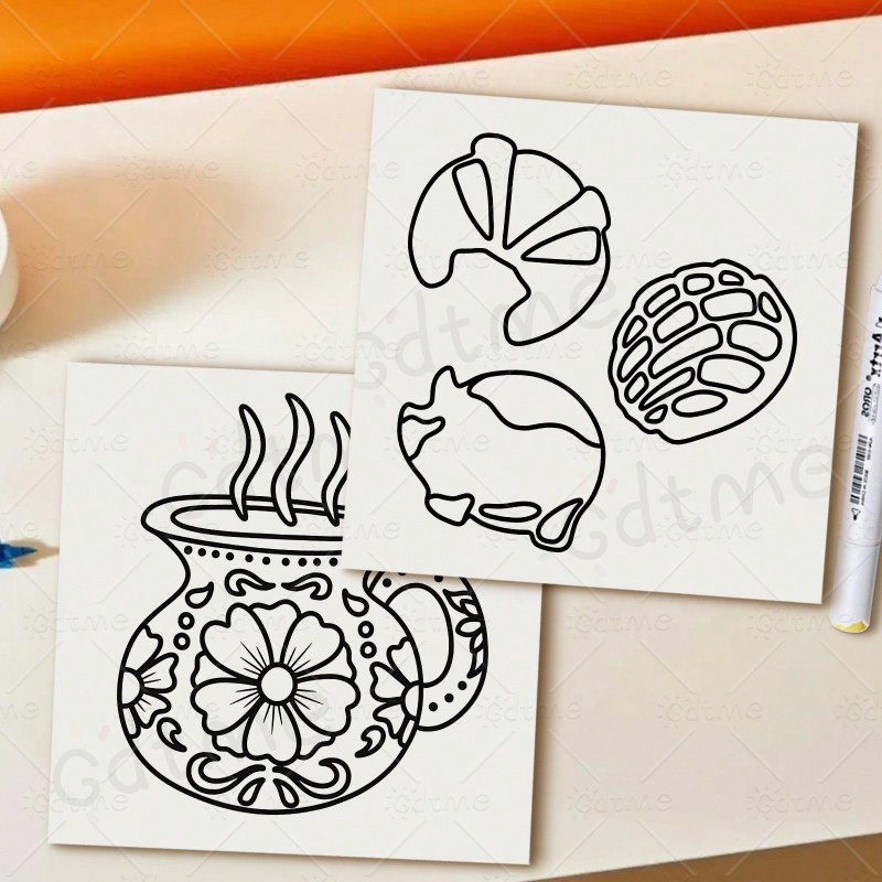 كتاب تلوين الوجبات الخفيفة الم - مراجعة Food Y Snacks Coloring Book وسعره