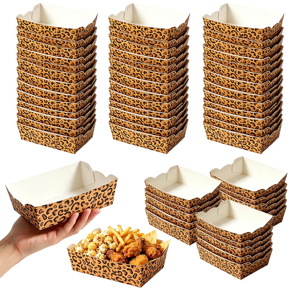 12-100 قطعة صواني طعام ورقية ل - مراجعة Food Day Snacks وسعره