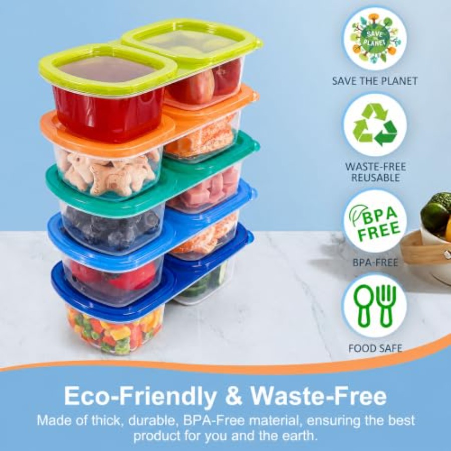 عبوة من 5 حاويات وجبات خفيفة ق - مراجعة Food Prep Snacks وسعره