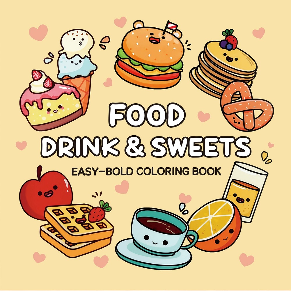 كتاب تلوين سهل الجريء للمشروبا - مراجعة Food Y Snacks Coloring Book وسعره