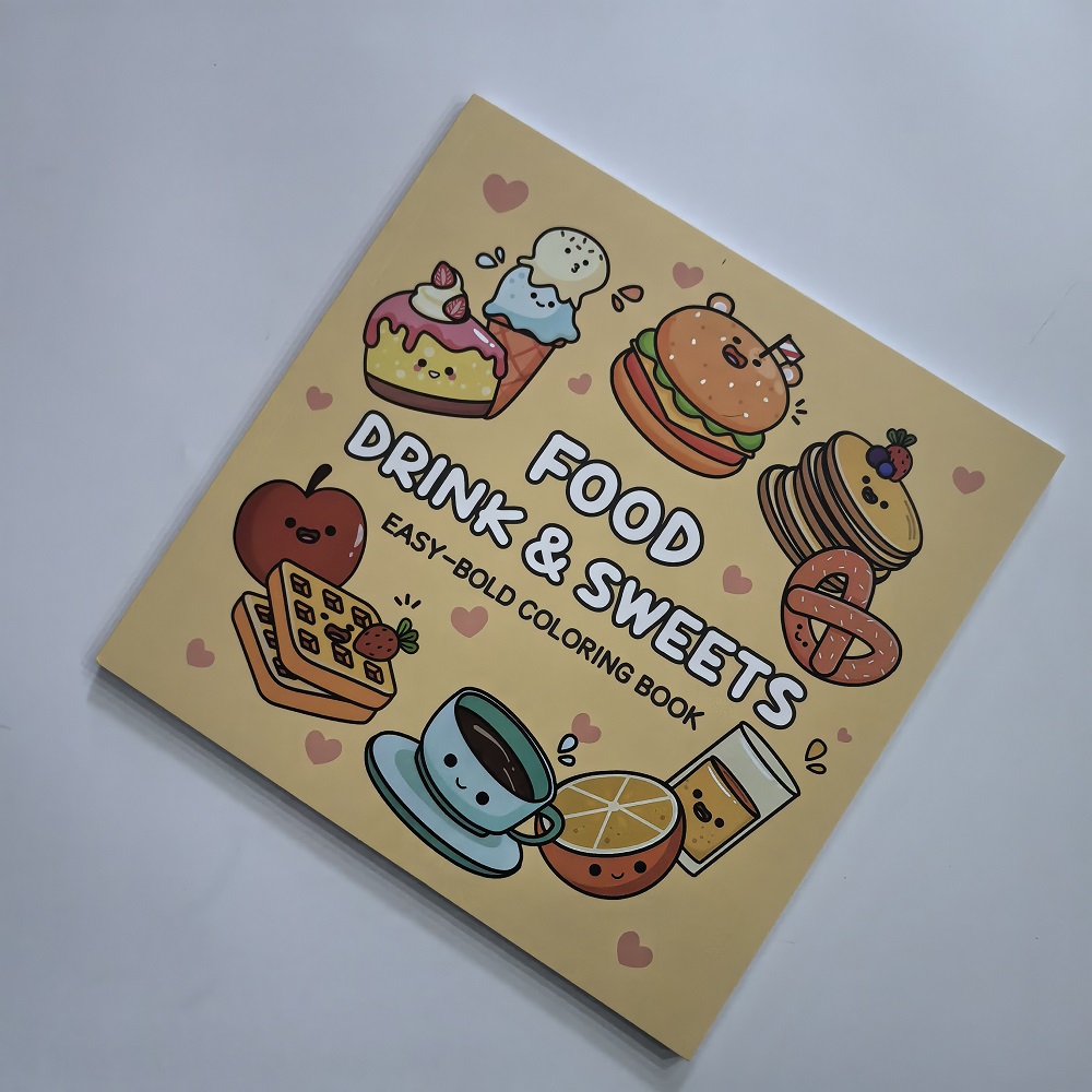 كتاب تلوين سهل الجريء للمشروبا - مراجعة Food Y Snacks Coloring Book وسعره