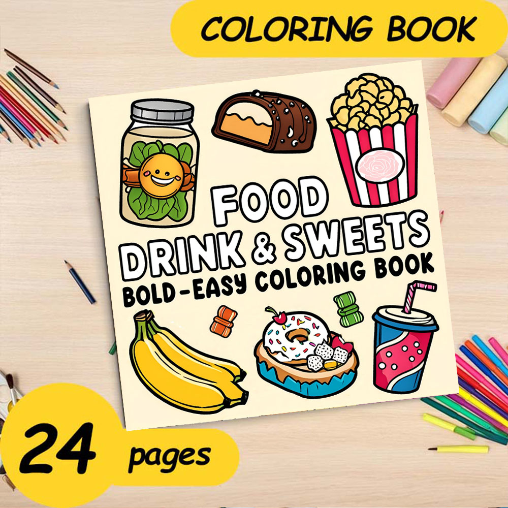 الغذاء المشروبات والحلويات BOL - مراجعة Food Y Snacks Coloring Book وسعره