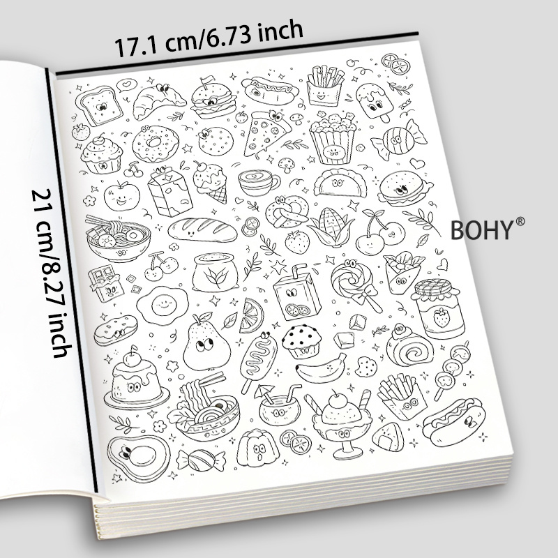 كتاب تخفيف التوتر والتلوين للك - مراجعة Food Y Snacks Coloring Book وسعره